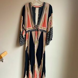 Aztec print maxi dress